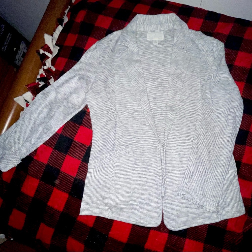 CASLON: Gray heather collared cardigan size small